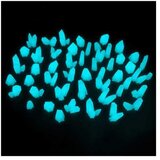 Green Stuff World Aqua Turquoise Glow Resin Crystals Medium | Svetleći tirkizni smolasti kristali srednji 9–16mm (50 kom) | Eponuda.com
