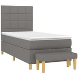  Kreveta s oprugama i madrac tamnosivi 80x200cm od tkanine | shoptok.hr