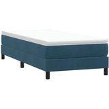 Box Spring krevet bez madracem tamnoplavi 100x220 cm baršun | shoptok.hr