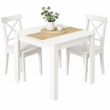 MID.YOU JEDILNA MIZA, bela, medeni hrast | Shoptok.si