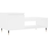  The Living Store Klubska mizica Bela 100x50x45 cm inženirski les - Klubska Mizica, (21502200) | Shoptok.si