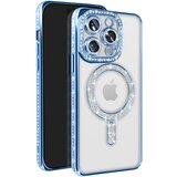 AVIZAR Diamantni ovitek za iPhone 14 Pro MagSafe Obris Strass, Modra, (5000014704) | Shoptok.si
