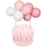 PARTY DECO balonski pokrov za torto, roza, 29 cm Cene