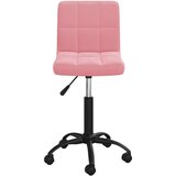  Okretna uredska stolica ružičasta baršunasta | shoptok.hr
