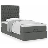 vidaXL Otomanski okvir kreveta s madraca tamnosivi 100x200cm tkanine | shoptok.hr