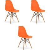 Brandless OSAKA stol oranžna / naravne noge x 3, (22030643) Cene