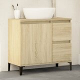  The Living Store Kopalniška omarica sonoma hrast 65x33x60 cm inženirski les - Kopalniška Omarica, (21499254) | Shoptok.si