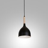  Luster na sajli NOAK WOOD 1xE27/15W/230V crna/buk | Eponuda.com
