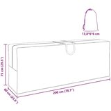 vidaXL Zunanja shranjevalna torba Črna 200 x 60 x 75 cm 210D tkanina | Shoptok.si