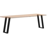  Noge za konzolni stol U-oblik 2 kom Crne 28 x (72-73) cm Čelik | shoptok.hr