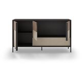 Marckeric Antracitno siva/svetlo rjava nizka komoda 156x86 cm Amalia – | Shoptok.si