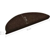 vidaXL Samoljepljivi otirači za stepenice 10 kom smeđi 56 x 17 x 3 cm | shoptok.hr