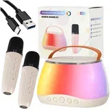 Karaoke komplet Bluetooth zvočnik LED RGB – 2 mikrofona, USB - Rojstni dan - Za 3+ let