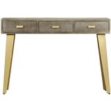  Konzolna mizica siva trden mangov les z medenino 110x35x76 cm | Shoptok.si