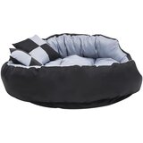 vidaXL Dvostrani perivi jastuk za pse sivo-crni 110 x 80 x 23 cm | shoptok.hr