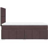 vidaXL Krevet s oprugama i madracem tamnosmeđi 100 x 200 cm od tkanine | shoptok.hr
