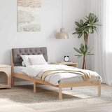 vidaXL Kovinska posteljna konstrukcija Rjava in taupe 80 x 200 cm, (5000084603) | Shoptok.si