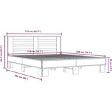  Okvir za krevet boja hrasta 150x200cm konstruirano drvo i metal | shoptok.hr