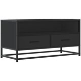Maison Chic TV omarica - TV enota - Televizijska omarica črna 80x34,5x40 cm inženirski les in kovina, (21699840) Cene