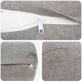 Jastuk s jastukom HEERLEN 6 kom. Oblačnosiva Tkanina - Siva tkanina oblak Ø 15 x 40 cm 6 | shoptok.hr