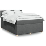 vidaXL Okvir kreveta s oprugama i madrac svjetlosivi 160x200cm tkanina | shoptok.hr