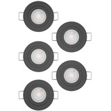 Eglo 902266 - komplet od 5 led ugradnih spot svetala barranco LED/4,8W/230V, crne | Eponuda.com