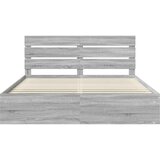  Konstrukcija postelje z vzglavjem Siva Sonoma 200 x 200 cm, (5000102862) | Shoptok.si