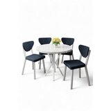 Hanah home Set trpezarijskog stola i stolica (5 delova) Agnes White Anthracite | Eponuda.com