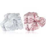Brushworks Satin Scrunchies Pink & White elastike za lase | Shoptok.si