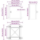 Upravljački ormar Siva 37 x 16,5 x 35 cm ABS plastika | shoptok.hr