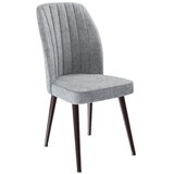 Hanah home set trpezarijskih stolica Platinum 2 kom, siva tkanina Jerry, braon metalne noge | Eponuda.com
