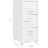 vidaXL Premična omara za dokumente bela 28x41x69 cm kovinska | Shoptok.si