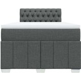 vidaXL Box spring postelja z vzmetnico temno siva 120x190 cm blago | Shoptok.si