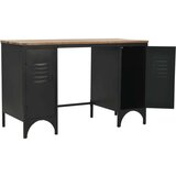 In Stol s dvostrukim postoljem od masivne jelovine i čelika 120 x 50 x 76 cm | shoptok.hr