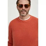 PepeJeans Bombažen pulover oranžna barva