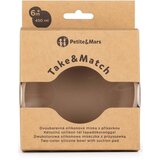 Petite&Mars silikonska zdjelica s vakuumom 450 ml Take&Match 6 m+, Desert Sand | shoptok.hr