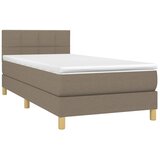  s oprugama i madracem smeđesivi 90x190 cm od tkanine | shoptok.hr