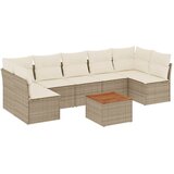  8-dijelni set vrtnih sofa od poliratana s jastucima bež | shoptok.hr