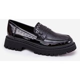 Boto Ladies Patent Moccasins With Decoration Black Nallae | shoptok.hr
