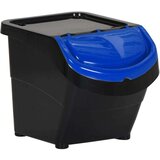  Slagajuće kante za smeće s poklopcima 3 kom crne PP 78 L | shoptok.hr