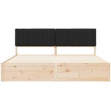  Krevetni okvir s tapiciranim uzglavljem Crna 200 x 200 cm | shoptok.hr