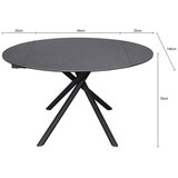 MID.YOU Jedilna Miza Tiana Raztegljiva, Steklo | Shoptok.si