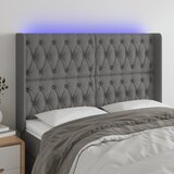  LED uzglavlje tamnosivo 163 x 16 x 118/128 cm od tkanine | shoptok.hr