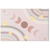  Slika - Joyful Sky - Yellow Cheerful Stars with a Rainbow Against the Phases of the Moon in a Light Beige Sky Hue 60x40 Premium | shoptok.hr