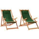  The Living Store Zložljivi stoli za na plažo 2 kosa zeleno blago - Zložljivi Stol Za Plažo, (21454473) | Shoptok.si