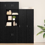 vidaXL Visoka omara črn hrast 40x42.5x185 cm inženirski les | Shoptok.si