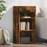 vidaXL Komoda dimljeni hrast 45x42,5x93 cm inženirski les | Shoptok.si