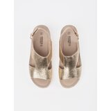 GOODIN Golden sandals on a light platform | Shoptok.si