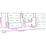  Komoda 3 kom siva boja betona od konstruiranog drva | shoptok.hr