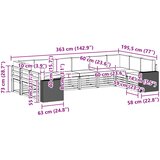  Setovi sofa 10 kom. Čvrsto drvo akacije | shoptok.hr